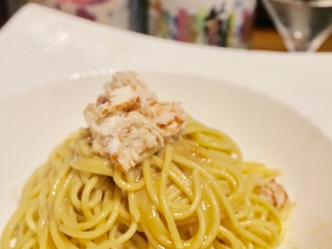 【新潟食材】蟹味噌バタースパゲッティーニ